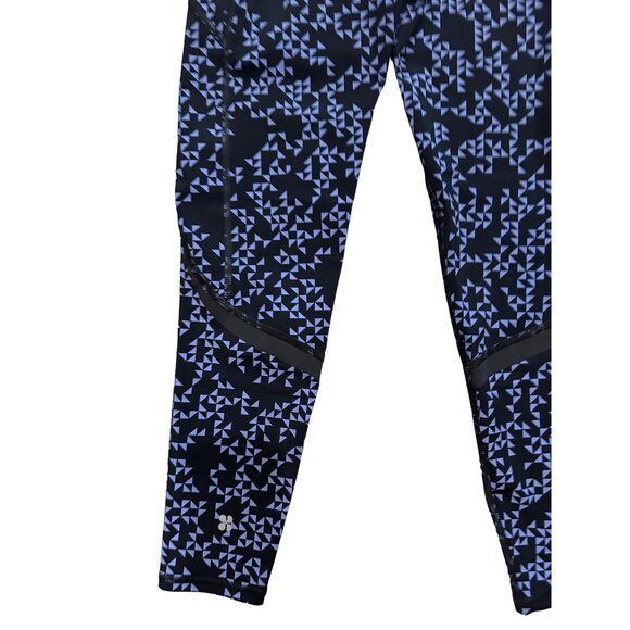 SWEATY BETTY Zero Gravity Blue Triangle Print 7/8 Length Leggings Size XS NEW - Picture 6 of 7